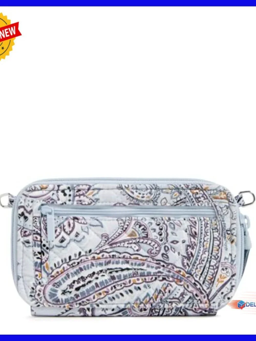 Lightweight Cotton Crossbody Purse with RFID Protection, Adjustable Strap